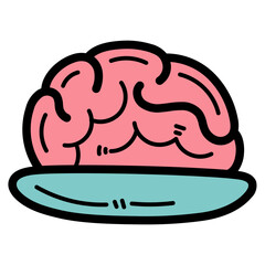 zombie food filled outline icon style