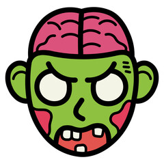 zombie filled outline icon style