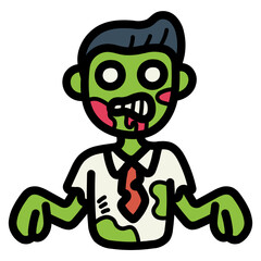 zombie filled outline icon style