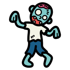 zombie filled outline icon style