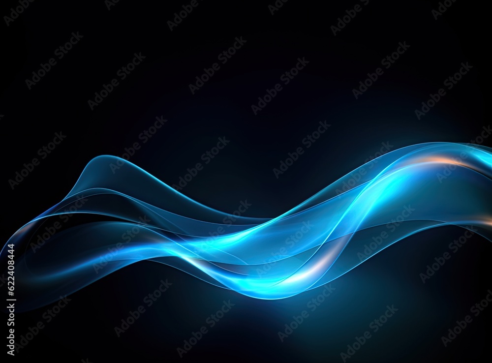 Poster beautiful colorful light effect of neon glow lights and flash. background with flying design element