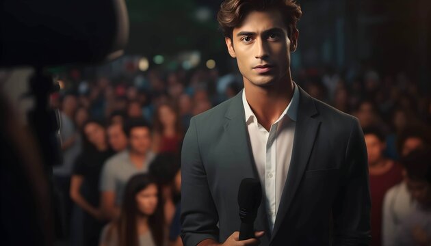 Handome man in the city