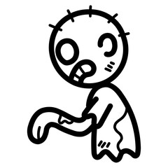 zombie line icon style