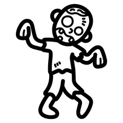 zombie line icon style
