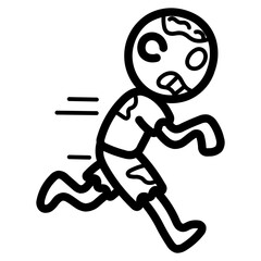 zombie line icon style