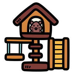 hamster house filled outline icon style