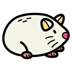 hamster filled outline icon style