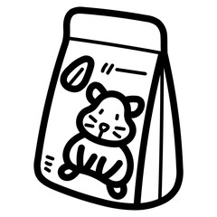 hamster food line icon style
