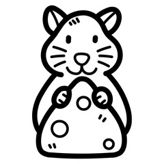 hamster line icon style