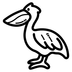 pelecanus line icon style