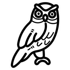 owl line icon style