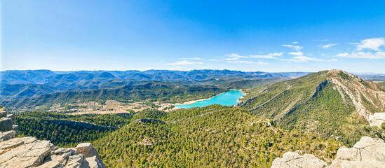 De pena swamp since Caixa montain in Valderrobres, Matarrana district, Teruel province, Aragon, Spain.