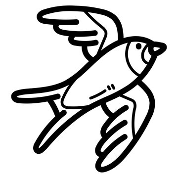 recommend clip art: swallows line icon style