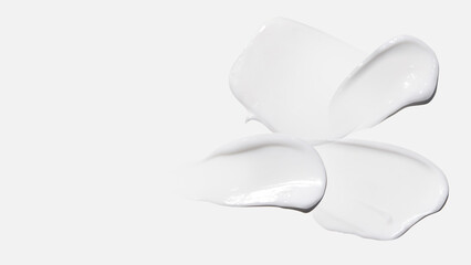 Set, composition of cosmetic strokes, cream, gel, serum clear