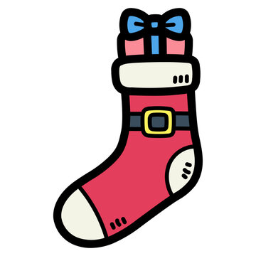 stocking stuffer filled outline icon style