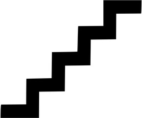 aiga staircase symbol on white background.