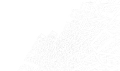 abstract architecture vector 3d illustration