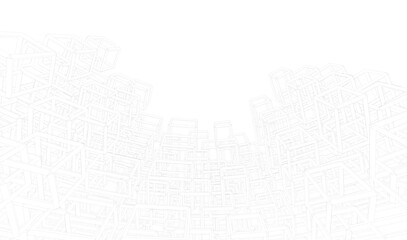 abstract architecture vector 3d illustration