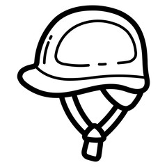 helmet line icon style