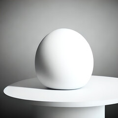 Sphere on white table