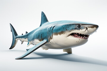 Obraz premium Shark on white background