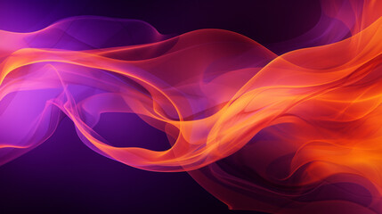Abstract background of orange smoke on purple background