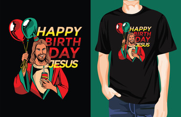 Happy Birthday Jesus t-shirt design
