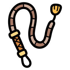 horsewhip filled outline icon style
