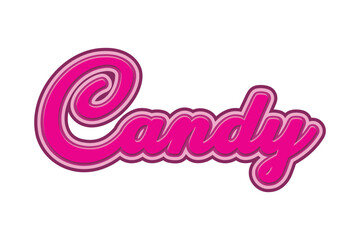 Candy. Vector lettering for banner, poster, flyer.