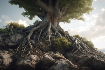 Tree roots in the skies, Generative AI
