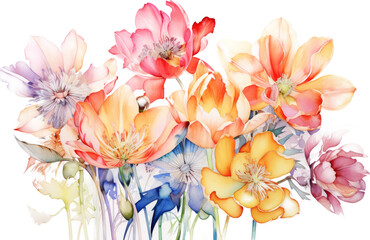 Obraz premium watercolor flowers