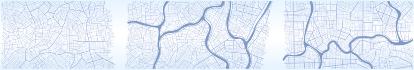 Set Gps map navigation to house. View from above the map buildings. Detailed view of city. Decorative graphic tourist map City top view. Abstract background. Flat style, Vector, illustration isolated