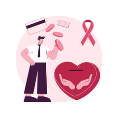 Philanthropy abstract concept vector illustration. Private initiative, generosity, donation fund, monetary gift, financial support, solving public problem, social philanthropy abstract metaphor.