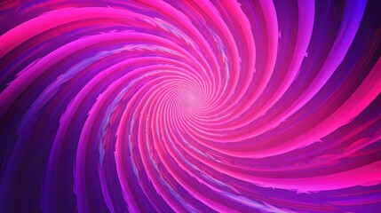Obraz premium Graphic design art of abstract illusion of spiral with geometric shapes of pink and violet neon lines Generative AI