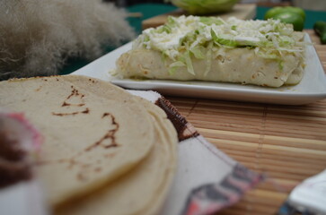 Colorful Homemade Traditional Mexican Quesadilla