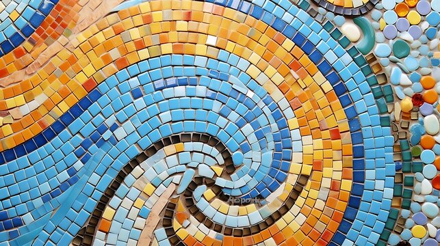 Ceramic mosaic background Generative AI