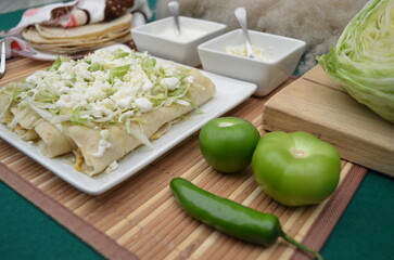Colorful Homemade Traditional Mexican Quesadilla