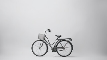  a black and white photo of a bike with a seat.  generative ai