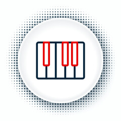 Line Music synthesizer icon isolated on white background. Electronic piano. Colorful outline concept. Vector