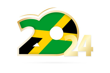 Year 2024 with Jamaica Flag pattern.