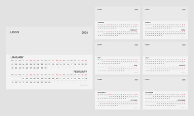 calendar design 2024, 2024 calendar template, minimal calendar design 2024, calendar 2024