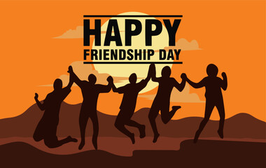 vector image international friendship day illustration