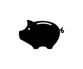 Piggy bank icon. Piggy bank saving money. Piggy bank flat style vector design and illustration.
