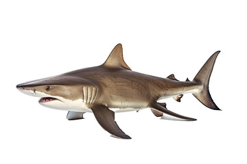 Fototapeta premium Whitetip shark Triaenodon obesus , Transparent background. generative AI