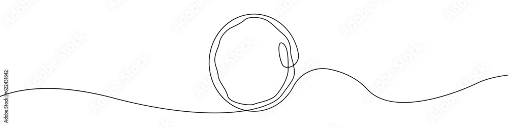 Poster one line drawing round frame vector. frame template single line vector linear icon. decorative frame