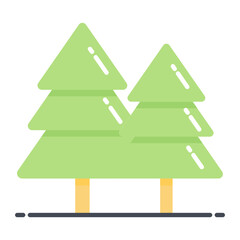 Fototapeta premium Forest Flat Icon