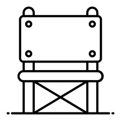 Obraz premium Camping Chair Thin Line Icon