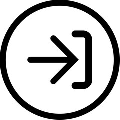 arrow right enter exit quit logout login icon