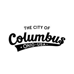 Columbus, Ohio, USA lettering design. Columbus typography design. Vector and illustration.