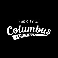 Columbus, Ohio, USA lettering design. Columbus typography design. Vector and illustration.